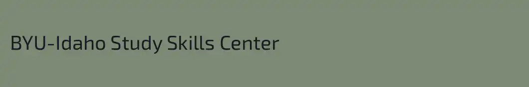 BYU-Idaho Study Skills Center